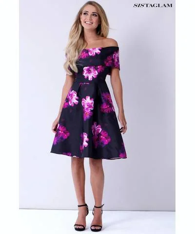 Women's Occasion Wear Clothing Floral Bardot Skater Dress