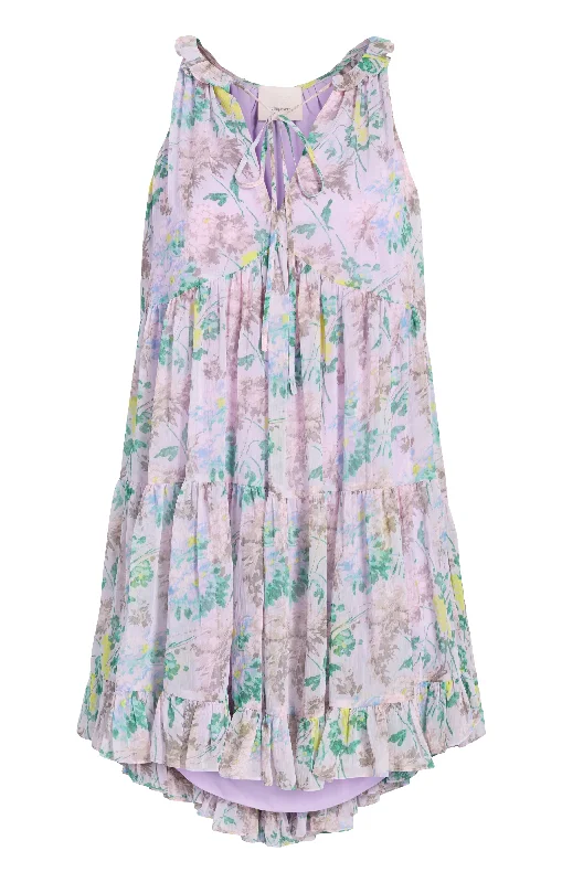 Vintage Clothing For Women Light Washed Floral Sleeveless Phyllis Dress