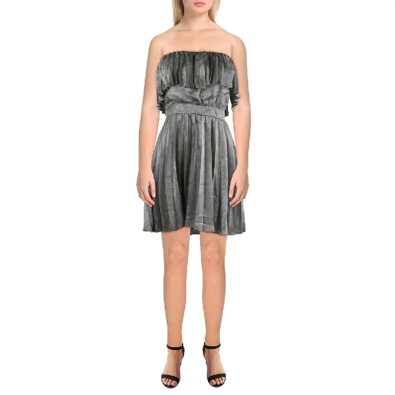 Women's Holiday Attire Ramy Brook Womens Ryleigh Metallic Short Mini Dress