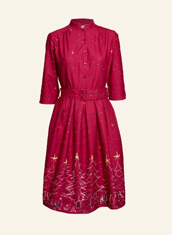 Versatile Wardrobe Essentials Cynthia - Red Christmas Dress