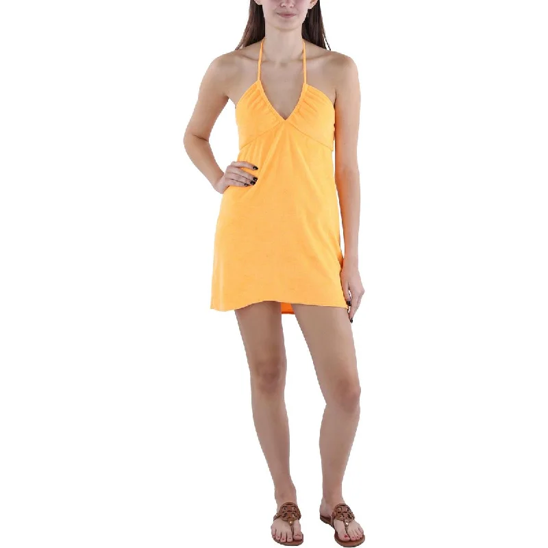 Women's Casual Garments Show Me Your Mumu Womens Terry Cloth Halter Mini Dress