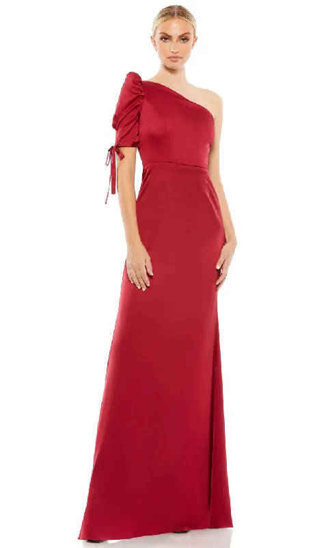 Timeless Women's Outfit Ieena Duggal 55632 - One Shoulder Sleeved Minimalist Gown