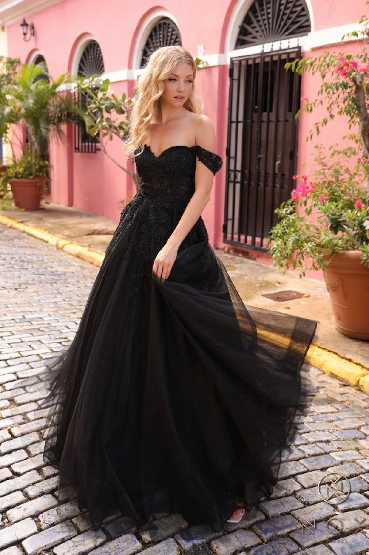 Women's Casual Wear Clothes Nox Anabel R1303 Long A Line Prom Ballgown