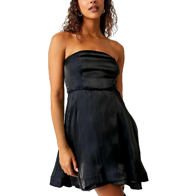 Classic Women's Clothing Styles Free People Womens Layered Strapless Mini Dress