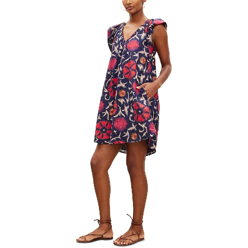 Women's Casual Clothing For Lounging VELVET BY GRAHAM & SPENCER Womens Jenna Printed Short Mini Dress