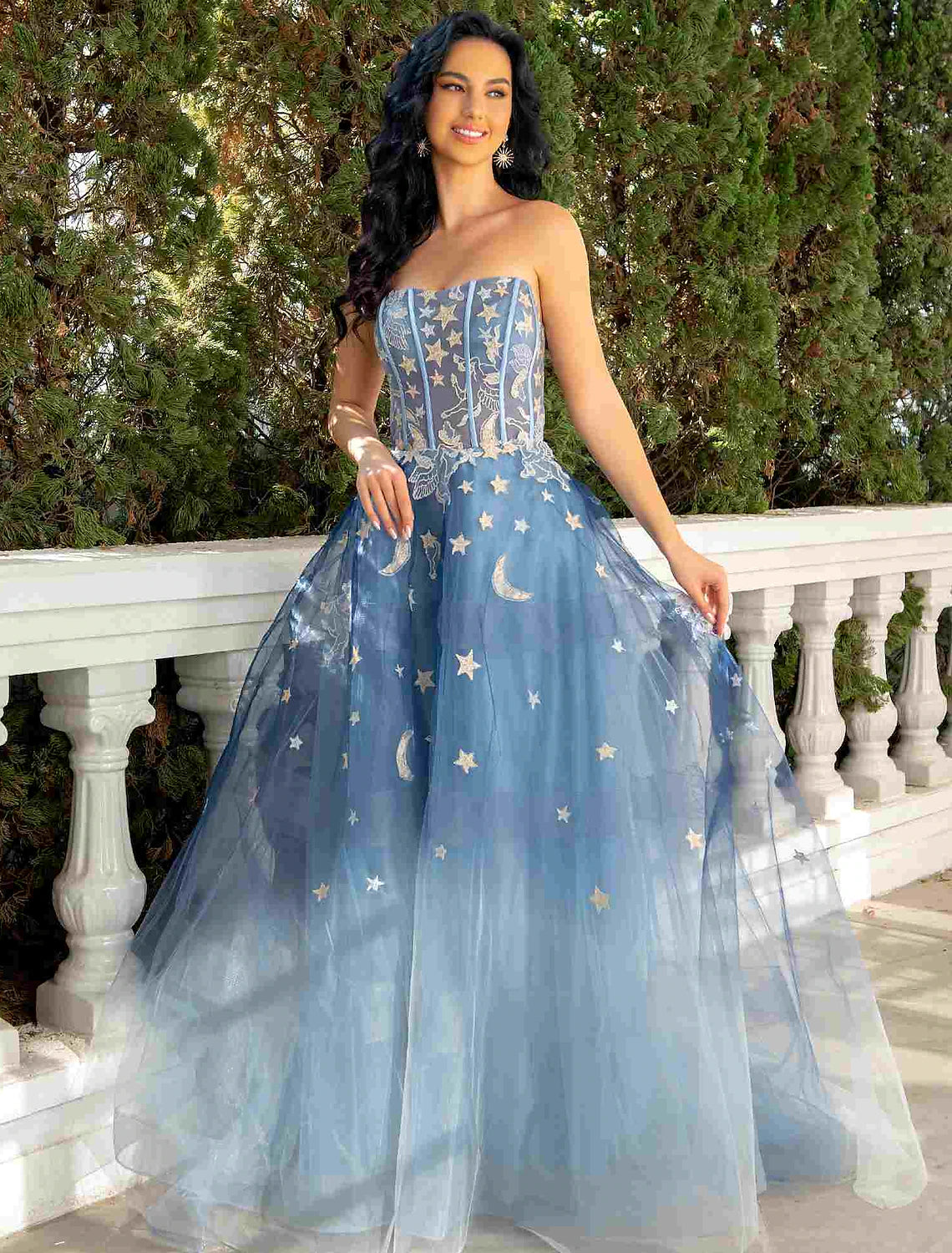 Women's Office Clothing Ball Gown Prom Dresses Luxurious Dress Wedding Party Birthday Court Train Sleeveless Strapless Lace with Sequin Appliques