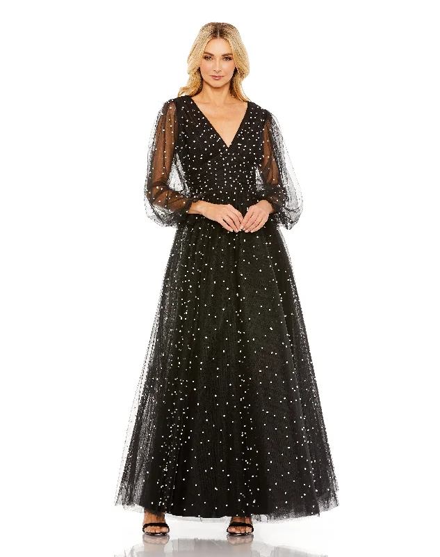 Stylish Women's Outerwear Apparel Mac Duggal 20746 Long Sleeve Formal Evening Gown