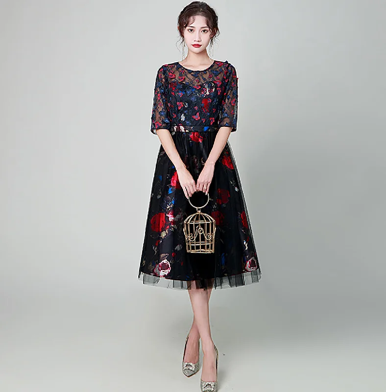 Women's Clothing Apparel Floral Print Midi Elegant Dress