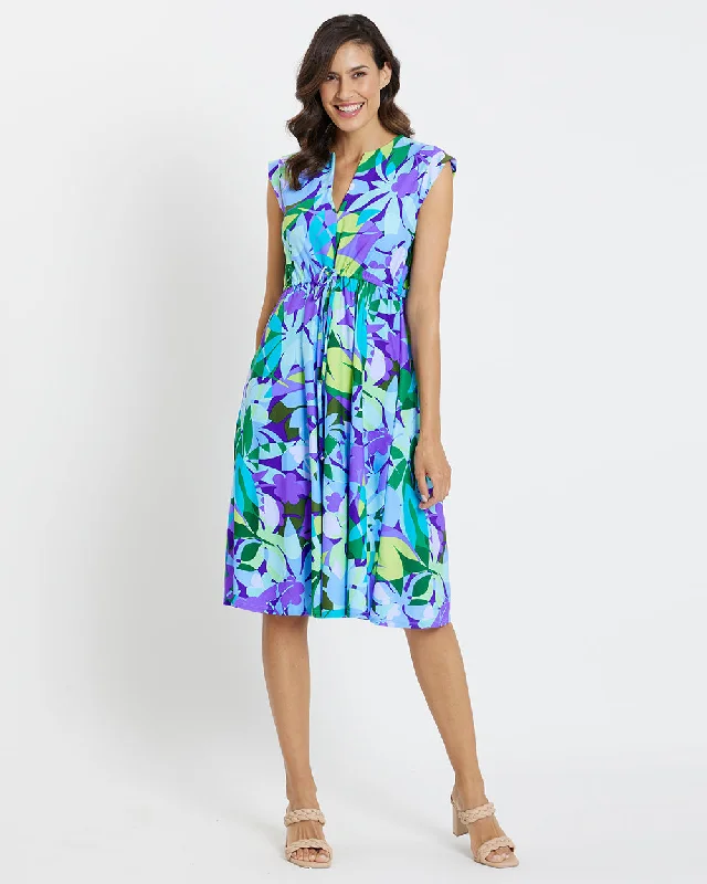 Women's Cozy Winter Attire Jude Connally Tess Midi Dress - Kaleidoscope Floral Iris