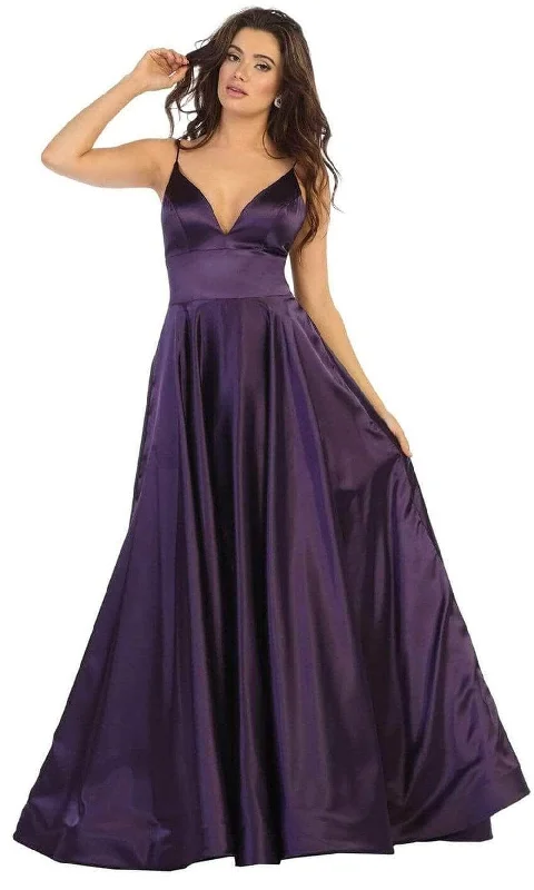 Women's Trendy Outfit May Queen MQ1664 - Sleek A-Line Evening Gown