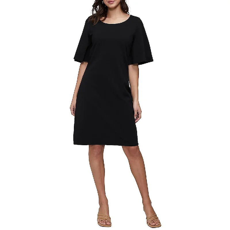 Timeless Women's Outfit Three Dots Womens Above Knee Boat Neck Mini Dress