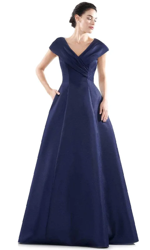 Charming Everyday Clothing For Women Marsoni by Colors - Surplice A-line Evening Gown MV1085