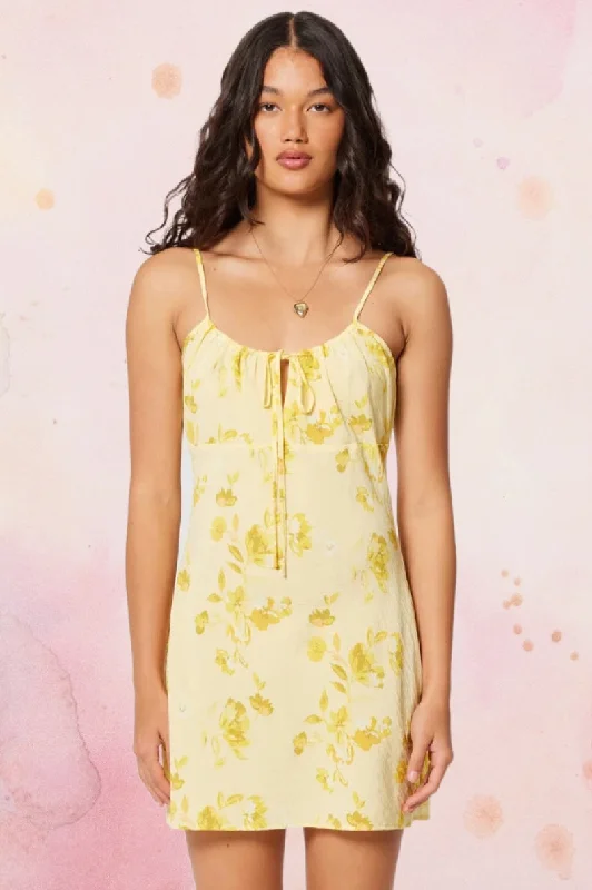 Charming Women's Outfit For Special Occasions ROLLAS Womens Georgie Mini Dress - Limoncello Daydream