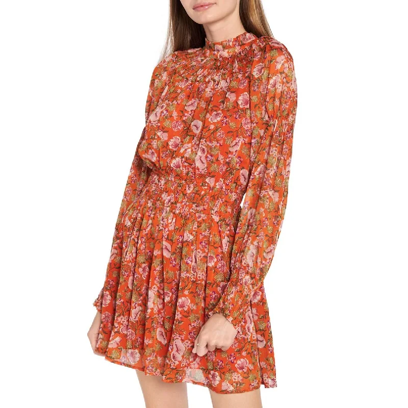 Women's Night-Out Outfit En Saison Womens Puff Sleeve Short Mini Dress