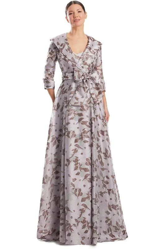 Comfortable Women's Apparel Alexander by Daymor 1963S24 - Printed Sweetheart Neck Ballgown