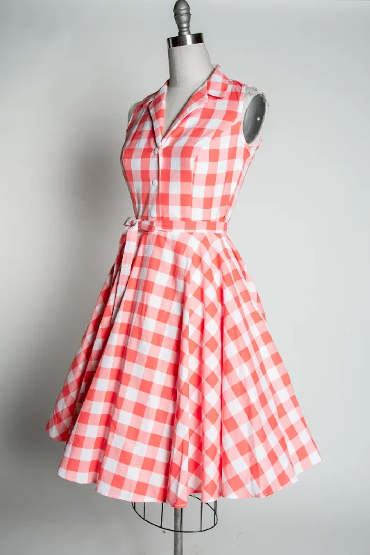Limited - Time Bundle Staci Dress- Big Gingham, Coral