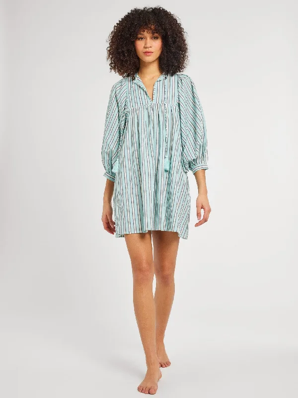 Stylish Women's Clothing Daisy Dress in Seaglass Stripe