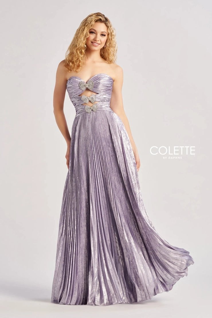 Casual Apparel For Women Colette By Daphne CL8520 - Metallic Cutout Prom Gown