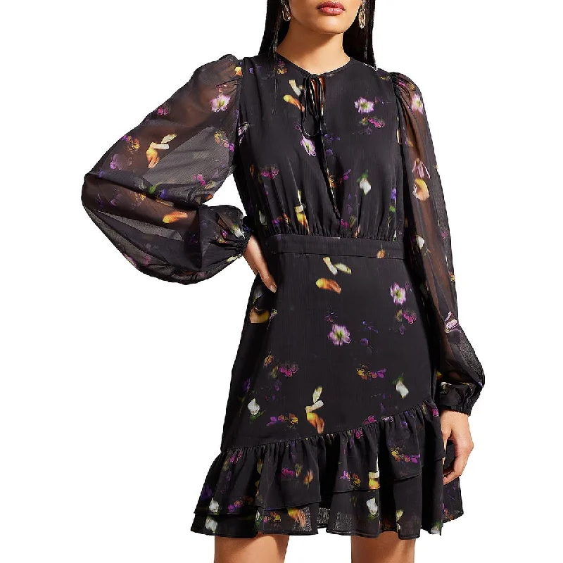 Women's Evening Garments Ted Baker Womens Ruffled Asymmetric Mini Dress