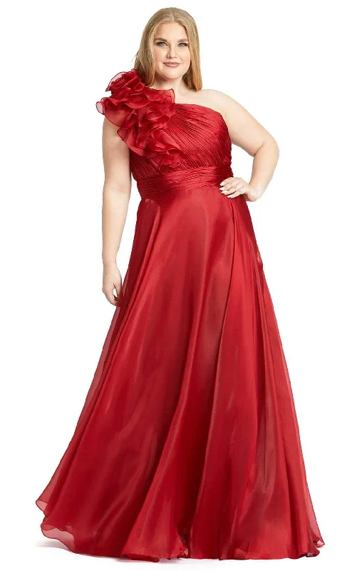 Women's Evening Apparel Mac Duggal 49171F - Ruffled One Shoulder Formal Gown