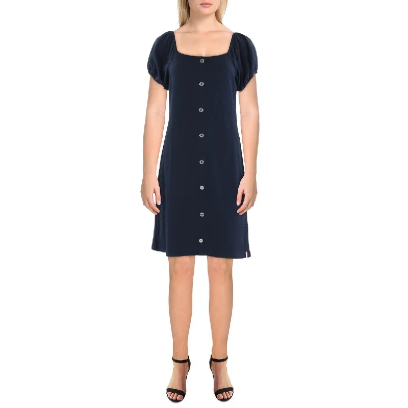 Women's High-Fashion Attire Tommy Hilfiger Womens Textured Short Mini Dress