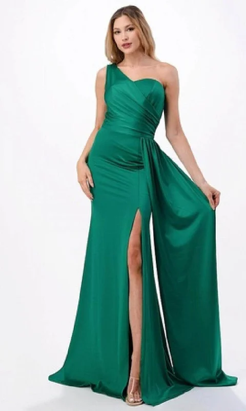 Casual Chic Women's Clothes Aspeed Design D567 - Draped One Shoulder Evening Gown