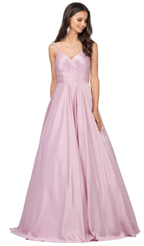 Women's High-Fashion Attire Dancing Queen - Ruched Sweetheart Pleated Prom Gown 2339 - 1 pc Dusty Pink in Size XS Available