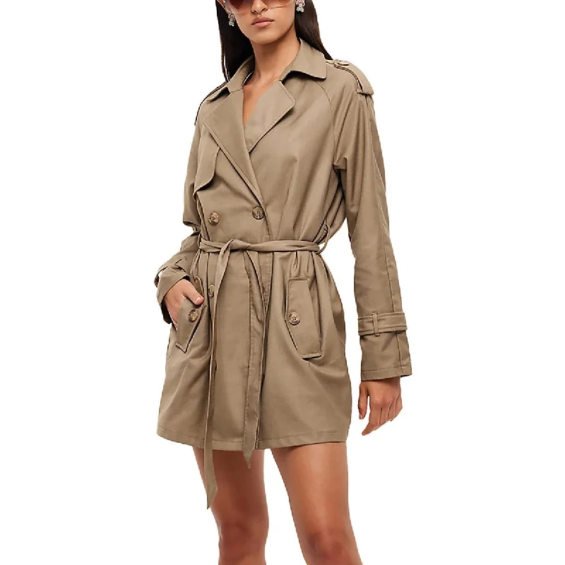 Women's Casual Wear Clothing Lioness Womens Trencherous Double-Breasted Jacket Mini Dress