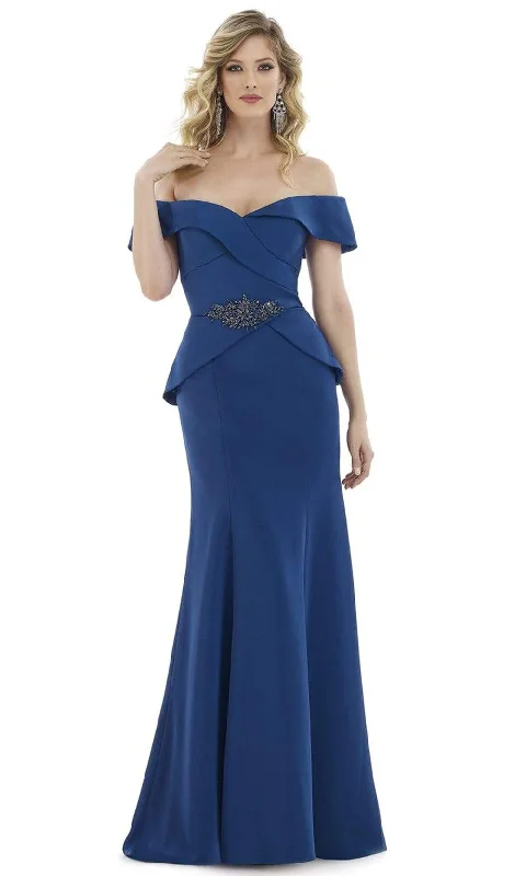 Women's Clothes For Outdoor Events Feriani Couture - 18975 Off-Shoulder Jewel Accent Mermaid Gown