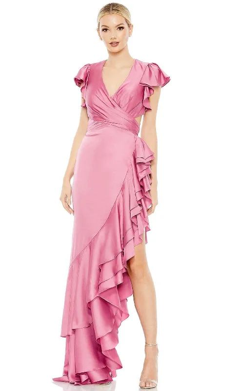 Sustainable Women's Clothes Ieena Duggal 49529 - Ruffled Side Formal Gown