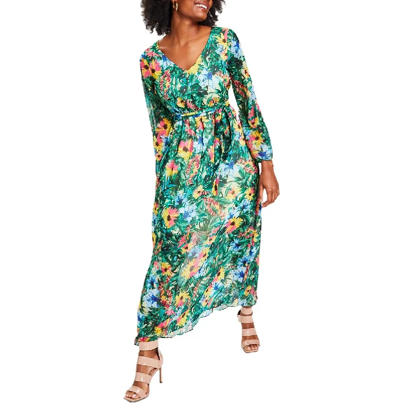 Women's Evening Clothing INC Womens Floral Long Maxi Dress