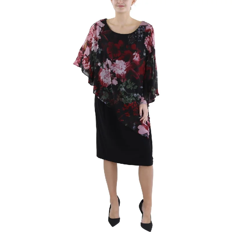 Sustainable Women's Apparel SLNY Womens Plus Knee-Length Popover Mini Dress