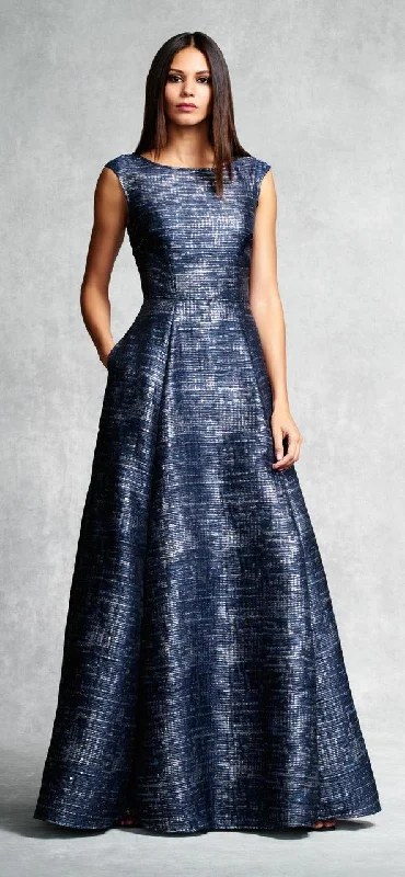 Comfortable Garments For Women Aidan Mattox - 54473760 A Line Long Gown - 1 pc Navy in Size 2 Available