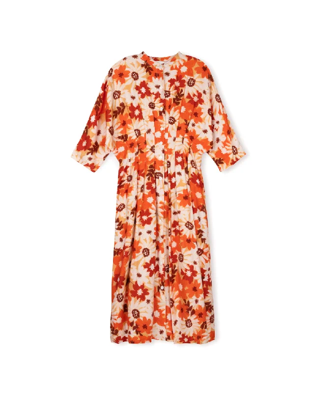 Women's Casual Garments Floral Dress With Waist Detail