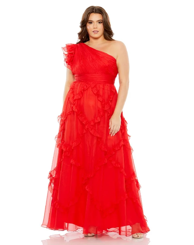 Women's Sports Apparel Mac Duggal 68540 Plus Size Long Formal Evening Prom Gown