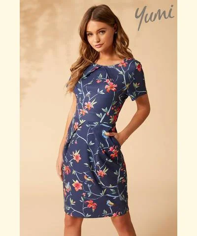 Women's Tops And Clothing Floral Pocket Detail Dress