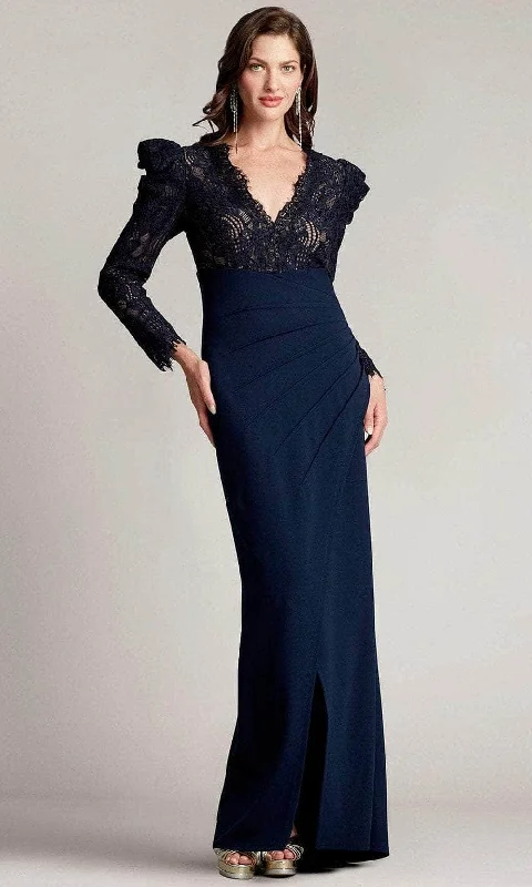 Women's High-End Clothing Tadashi Shoji BTF21173LX - Marshal Crepe & Lace Gown