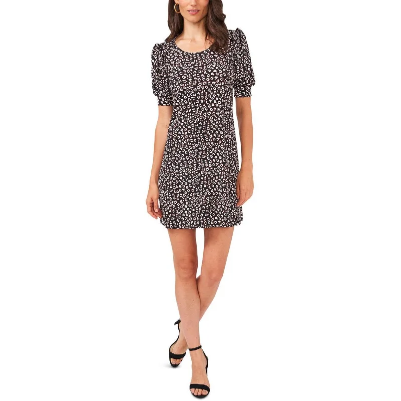 Affordable Women's Apparel MSK Womens Petites Animal Print Mini Mini Dress