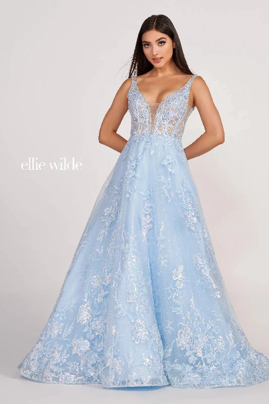 Women's Resort Garments Ellie Wilde EW34105 Formal Pocket Ballgown Long Prom Dress