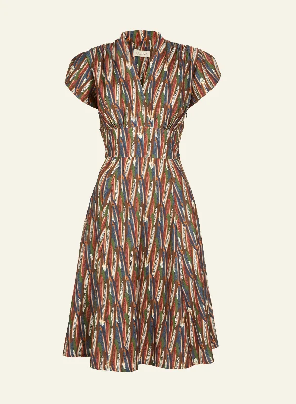 Quality Driven Apparel Rita - Multi Feathers Dress
