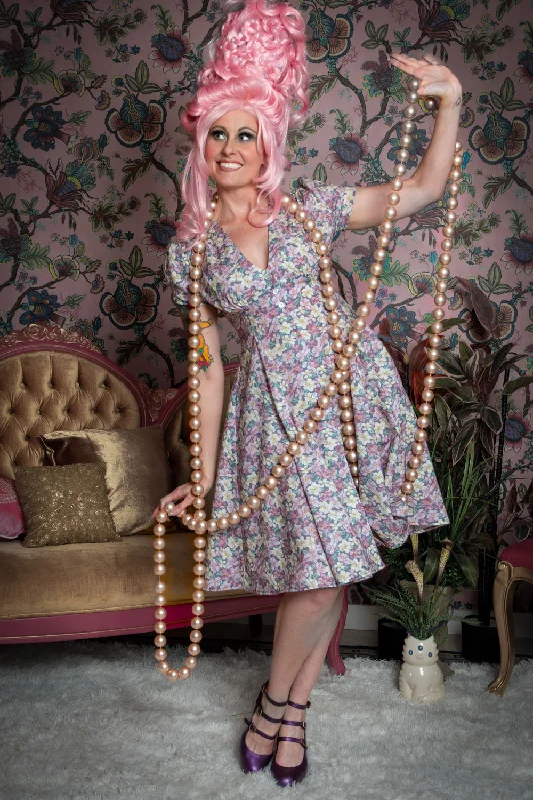 Romantic Detailing Millie Dress - Tea Time, Mauve