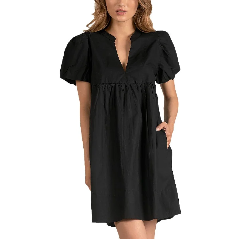 Women's Everyday Attire Elan Womens V-Neck Tiered Mini Dress