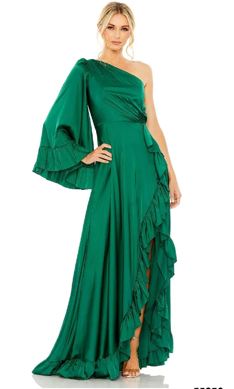 Women's Apparel And Garments Ieena Duggal 55950 - Ruffled Asymmetrical Evening Gown