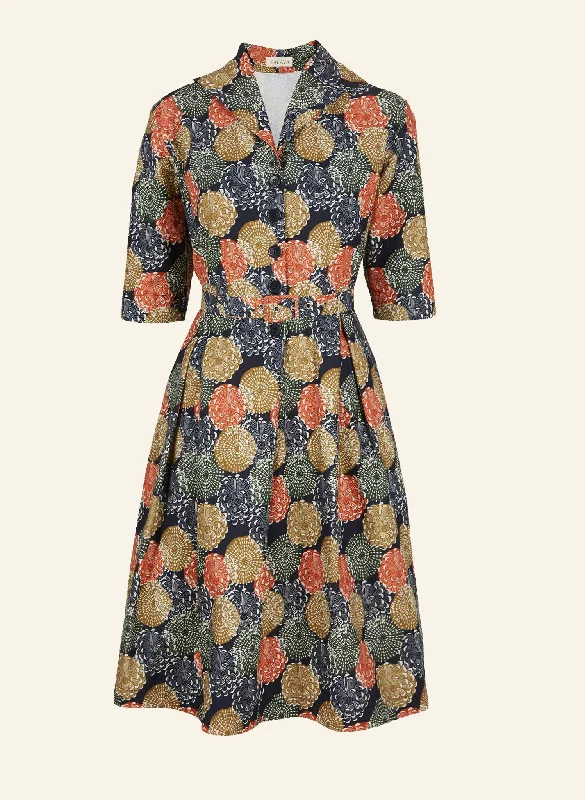 Clothes Women Ida Dress - Navy Pinecones