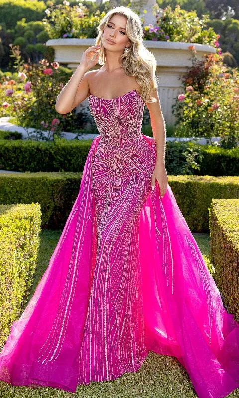 Women's Transitional Apparel Portia and Scarlett PS25175 - Beaded Scoop Neck Prom Gown