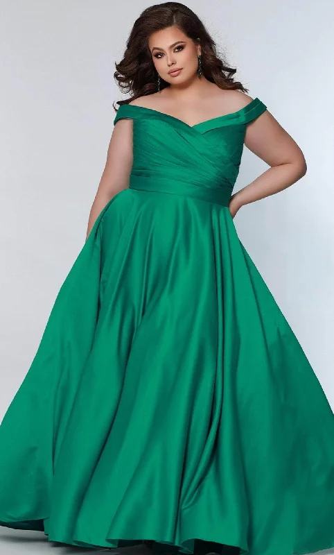 Women's Clothing And Garments Sets Sydney's Closet SC7321 - Pleated A-Line Prom Gown