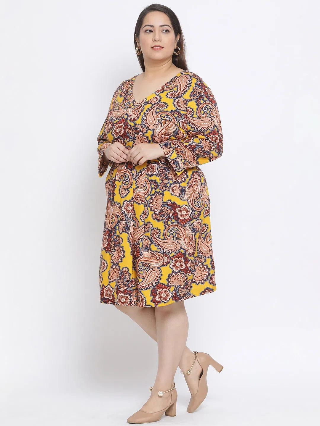 Women's Stylish Casual Garments Floral Future Plus Size Women Dress