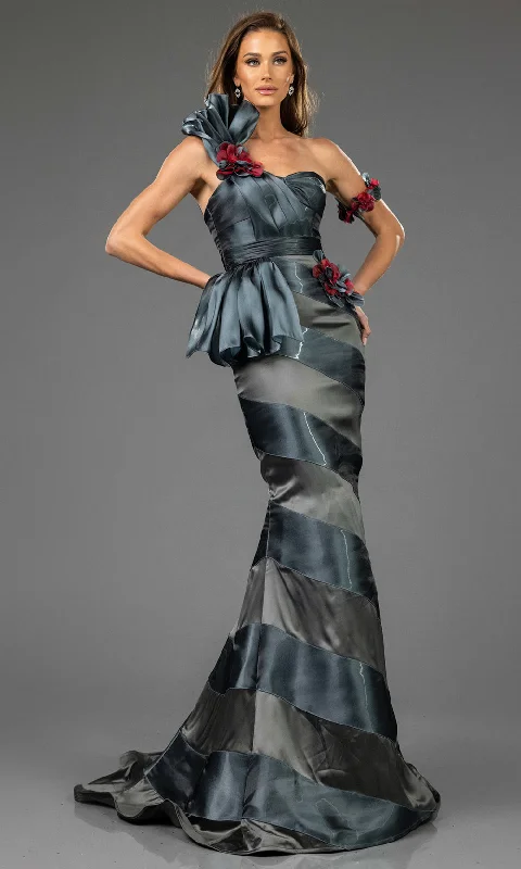 Women's Clothing Terani Couture 251E4284 - One Shoulder Trumpet Evening Gown