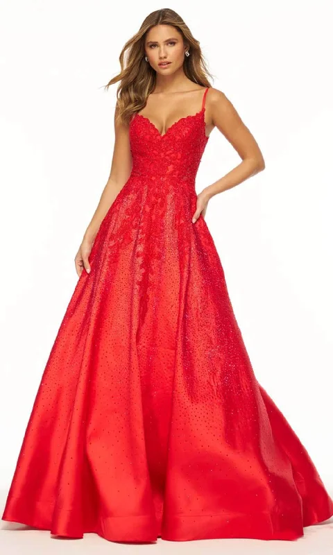 Women's Cozy Clothes Sherri Hill 56183 - V-Neck A-Line Ball Gown