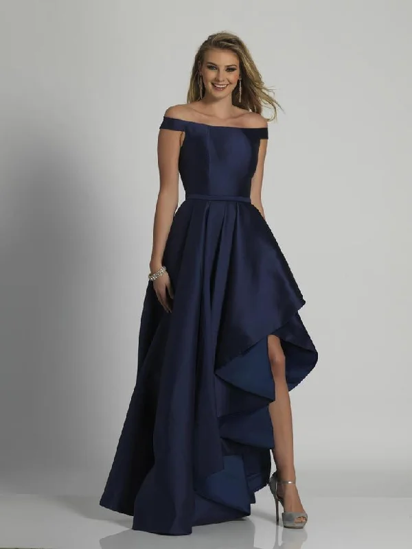 Women's Chic Apparel Dave & Johnny - Off-Shoulder High Low Gown A6218